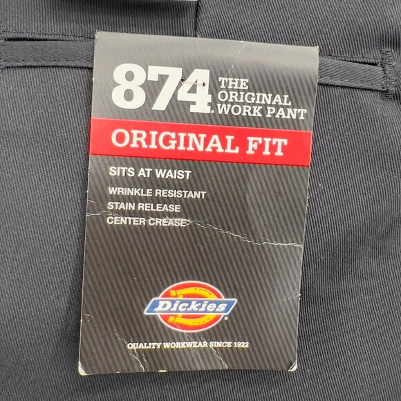 Dickies 874 Original Fit Work Pants Black Mens 38x32 NWT - Picture 7 of 12